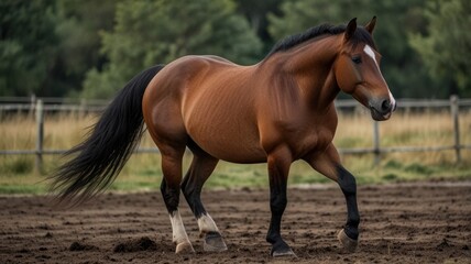 Obraz premium Majestic Horse in Field