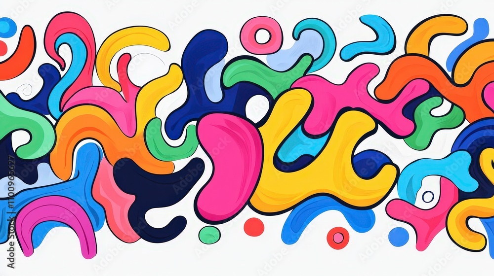 Aufkleber vibrant abstract colorful shapes and patterns for creative design