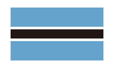 Obraz premium Botswana flag transparent png. Symbol Botswana ,template for banner,card,advertising ,promote, vector illustration
