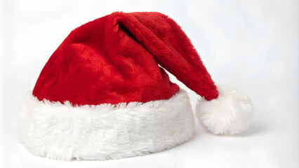 Red Santa Hat Isolated on White Background