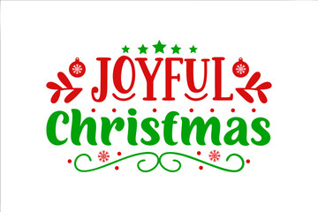 Joyful Christmas typography design