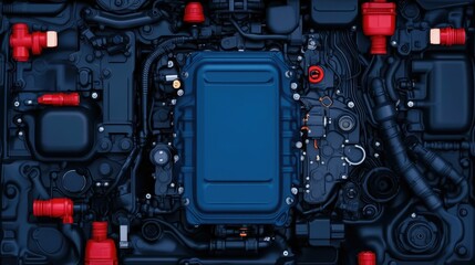 Fototapeta premium Professional Mechanic Carefully Fixing Car Engine Using Advanced Diagnostics and Tools in Well Equipped Auto Repair Workshop