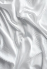 Obraz premium Blank white draped fabric template.Textile moccap blank with silky texture and soft pleats.Fabric mockup for various purposes, from clothing White fabric with a pattern of small dots. 