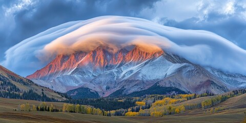 Clouds rolling in Alpine peak Time-lapse of clouds mo