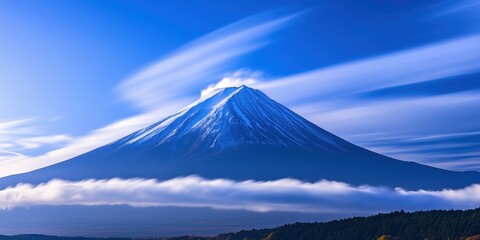 Fototapeta premium Fading clouds Mountain summit Time-lapse of clouds mo