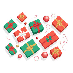 Seamless Christmas pattern featuring Santa's mail. Includes opened and closed envelopes adorned with festive branches, wax seals, and postage stamps. A cheerful holiday design perfect for paper wrap.