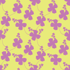 Trendy Floral pattern in the many kind of flowers. Tropical botanical Motifs scattered random. Seamless vector texture. Printing with in hand drawn style on dark background