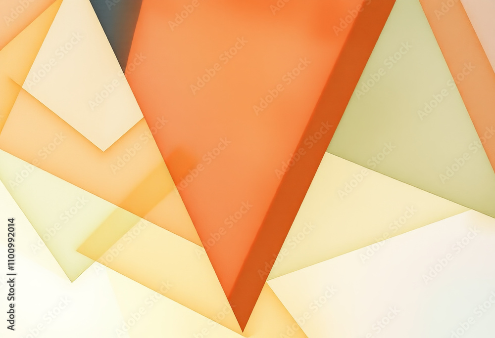 Poster merges watercolor’s soft gradients with op art’s triangular patterns creating flumerges w