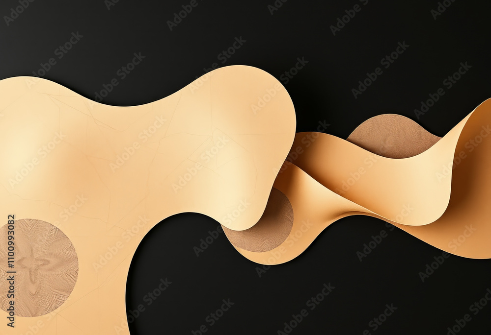 Poster morphing forms abstract shapes that seem to morph into one another creating a sense of transformatio