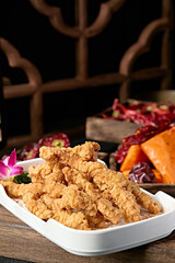 Hot pot ingredients fried crispy pork