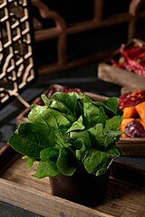 Fresh hot pot ingredients fresh spinach