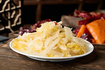A plate of Northeastern pickled cabbage
