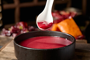 Sichuan and Chongqing hot pot ingredients fresh duck blood