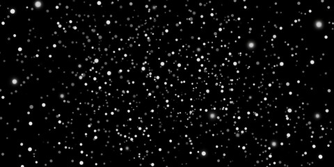 Glowing white dots scattered across a black background resembling stars in the vastness of space, dots, dark