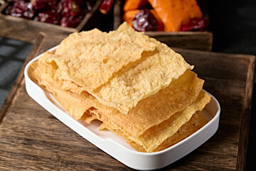Hot pot ingredients fried bean curd skin