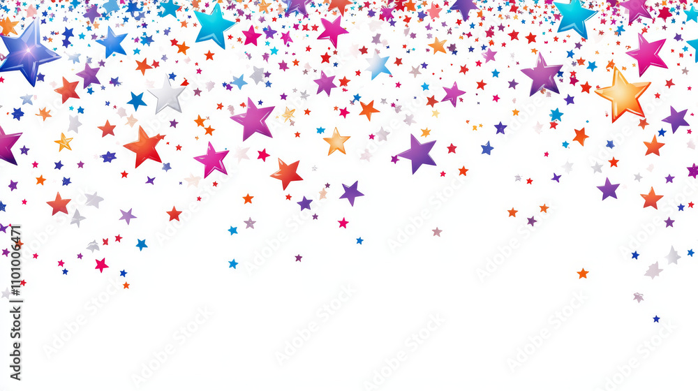 Aufkleber a simple design: stars and a universe backdrop on a white background, with text. it's a vector image