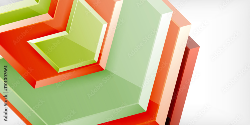 Aufkleber vector 3d arrow techno design template