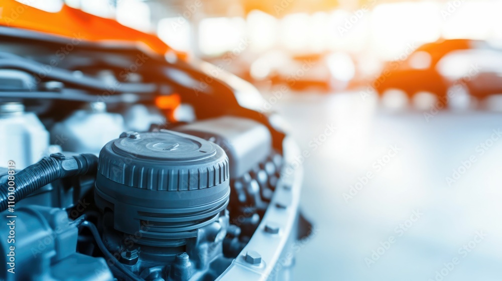 Poster advanced diagnostics used to identify and resolve hybrid car battery problems showcasing specialized