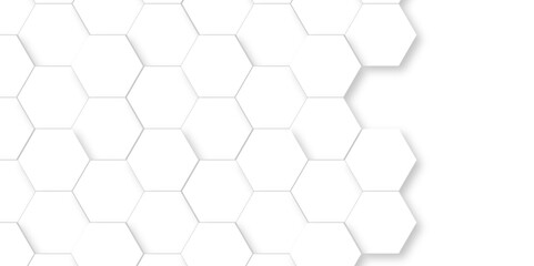 Fototapeta premium Abstract web white Hexagonal Background. Luxury White Pattern. Vector Illustration. 3D Futuristic abstract honeycomb mosaic white background. geometric mesh cell texture. modern futuristic wallpaper.