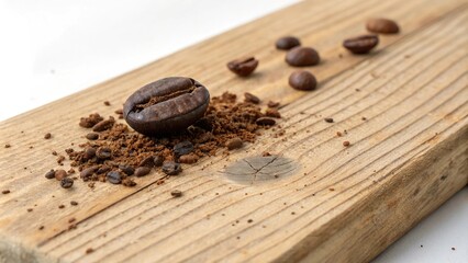 Roasted coffee beans, a dark, aromatic delight, ready to brew a perfect cup of joe