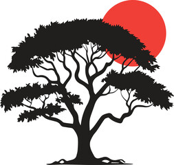 tree silhouette vector