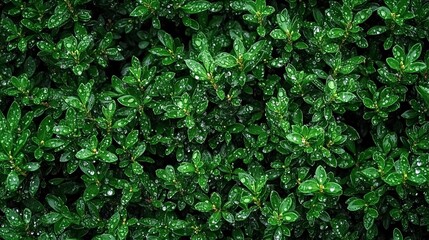 Fototapeta premium Macro rain on bush.