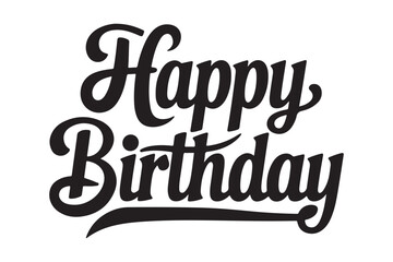 Obraz premium Happy Birthday vector lettering calligraphy