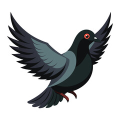 Obraz premium pigeon line art icon vector illustration on white background