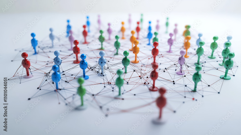 Poster a 3d picture showing how networks connect.