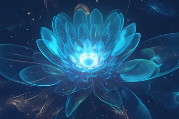 Obraz premium abstract blue flower