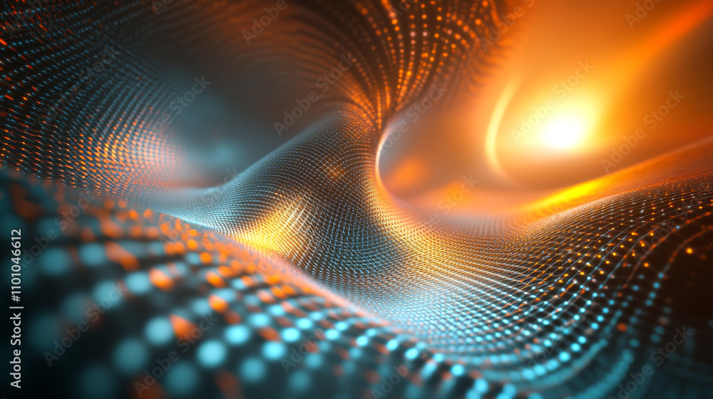 Aufkleber a 3d image shows a geometric design representing artificial intelligence.