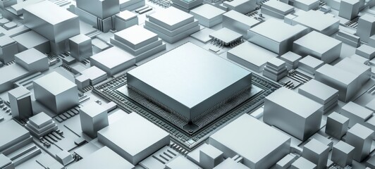 Obraz premium Minimalistic block space in a Modern Atmosphere, future smart office, business concept, Graphic Resources, Wallpapers, Brochure, Websites, banner design, Advertising, background