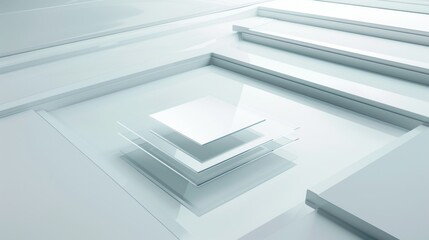 Obraz premium Minimalistic block space in a Modern Atmosphere, future smart office, business concept, Graphic Resources, Wallpapers, Brochure, Websites, banner design, Advertising, background