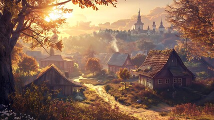 sunset in the mountains