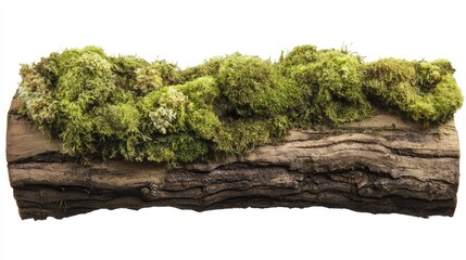 Mossy log backdrop with vibrant green moss, perfect for showcasing products or creating natural-themed montages in photography.