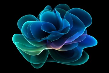 Obraz premium abstract blue flower