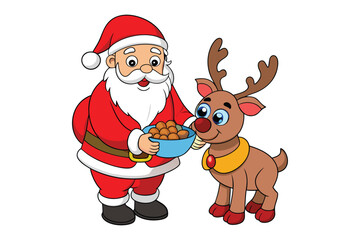 santa claus and reindeer