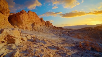 Obraz premium Colorful Negev Desert hills, a sunset masterpiece.