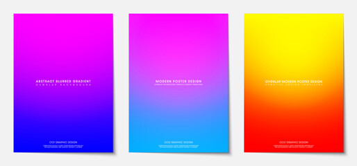 Obraz premium Gradient colorful overlap Vector Design. Futuristic design theme for poster and cover design templates. Vector illustration