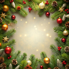 christmas background layout on silver background