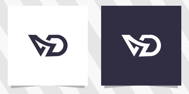 letter vd dv logo design