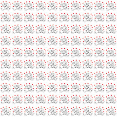 Cute Elephant Love Seamless Pattern: This adorable pattern features a repeating design of cute elephants holding hearts, perfect for adding a touch of whimsy to your projects.