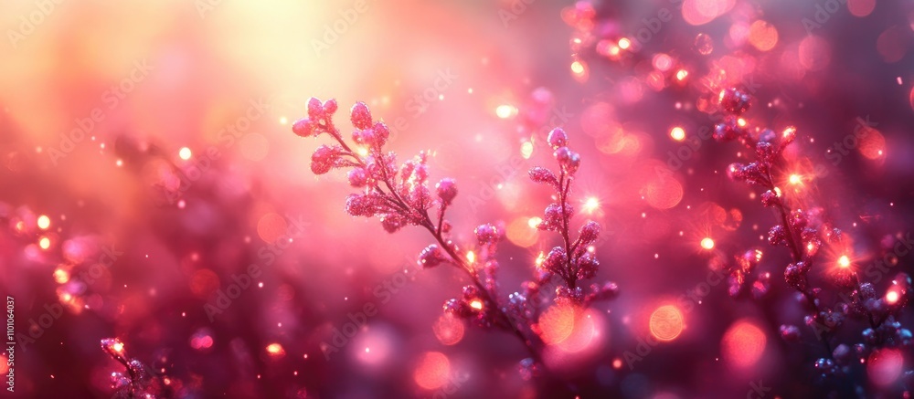 Poster soft pink bokeh background with defocused lights creating a dreamy atmosphere perfect for holiday th