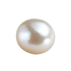 Smooth round pearl resting on a neutral background showcasing its natural luster and beauty in detail