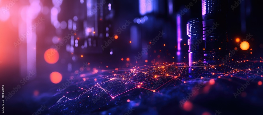 Aufkleber smart construction network and industrial iot concept visualizing connectivity and innovation in mod