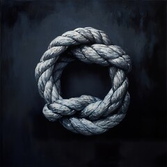 Intricate Nautical Rope Knot: A Study in Texture and Form