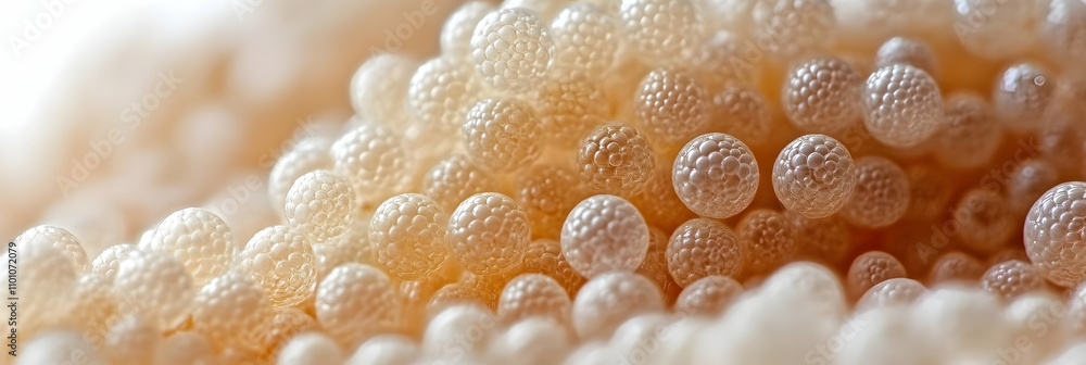 Aufkleber abstract background of close-up tiny bubbles with soft, pearlescent hues