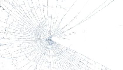 Abstract Design of Shattered Glass on Black Background