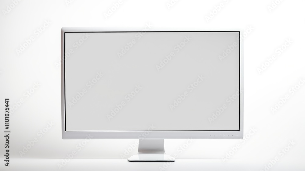 Poster Blank computer monitor isolated on a white background showcasing modern design and versatility for technology and business concepts.