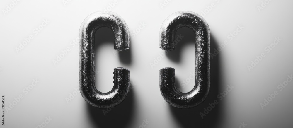 Poster metallic hook screws in two sizes captured against a white background illustrating fastener design a